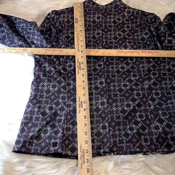 Christopher & Banks Size large petite purple and black light-weight jacket - Picture 8 of 10